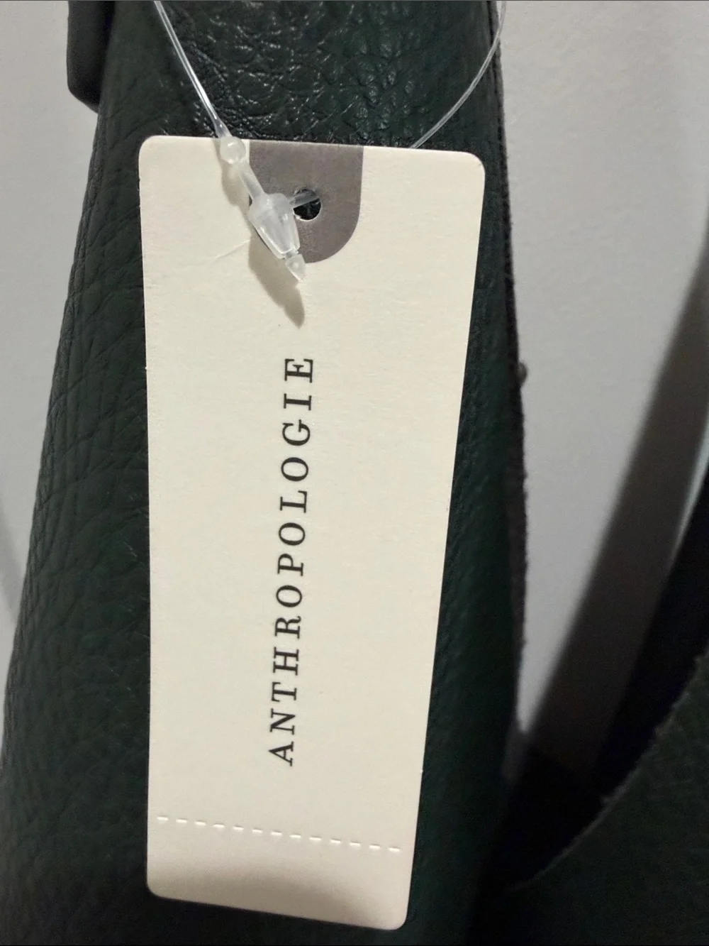 Anthropologie Dark Green vegan Leather Hobo Tote